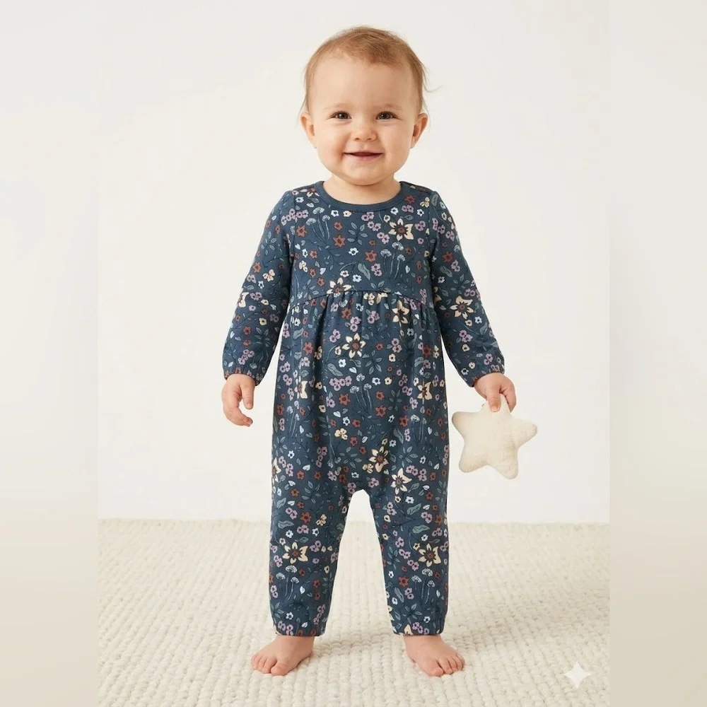 Carter's Navy Floral One Piece